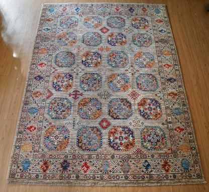  アフガニスタン・ガズニ産 手織り絨毯 204×151cm エルサリデザイン