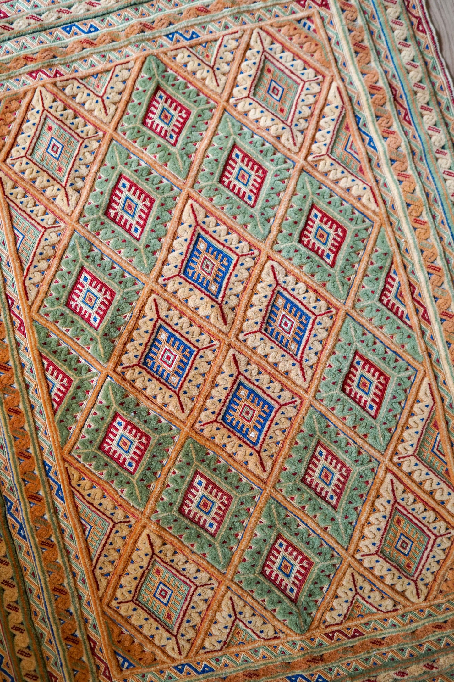  アフガニスタン 手織り マシュワニ キリムトライバルラグ Fine quality 116×81cm