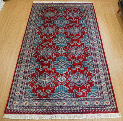 パキスタン手織り絨毯 239×172cm｜高密度ウールラグ ニュージーランドウール×シルク使用 リビングサイズ - Decorworks