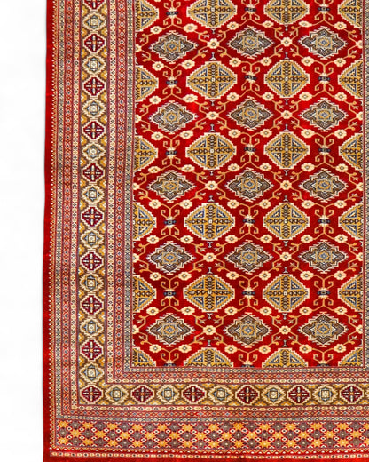  パキスタン手織り絨毯 ジャルダルデザイン 238×166cm｜ニュージーランド産メリノウール