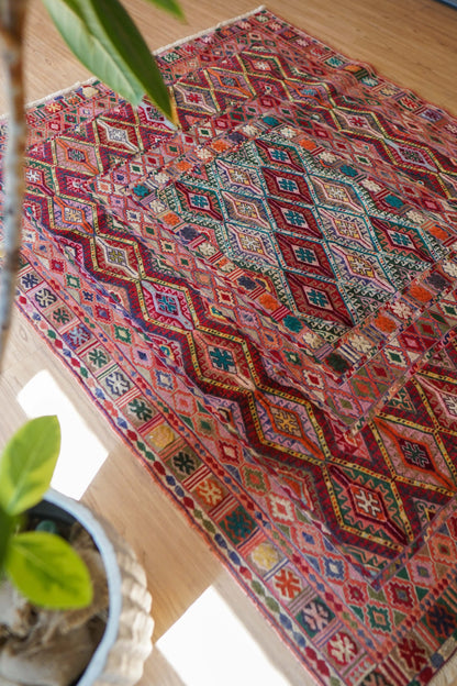 アフガニスタン 手織りマシュワニキリム 180×143cm fine quality