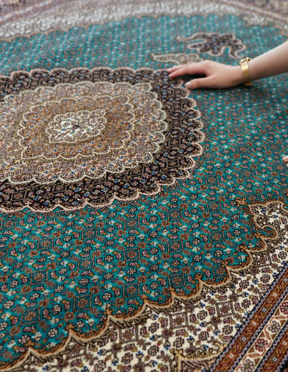 210×152cm   ペルシャ手織り絨毯 タブリーズ - Decorworks