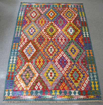 184×128cm　アフガニスタン　手織りキリム　　 Decorworks