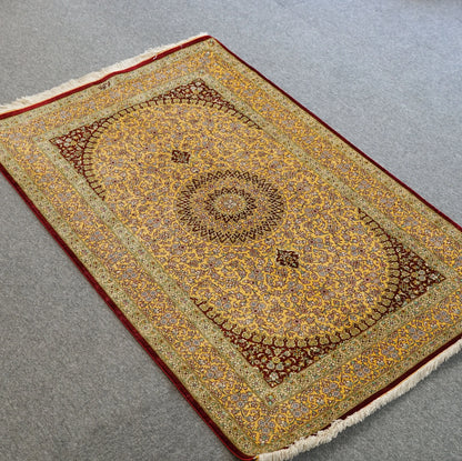 121×78cm　【ペルシャ手織り絨毯】証明書付 Decorworks