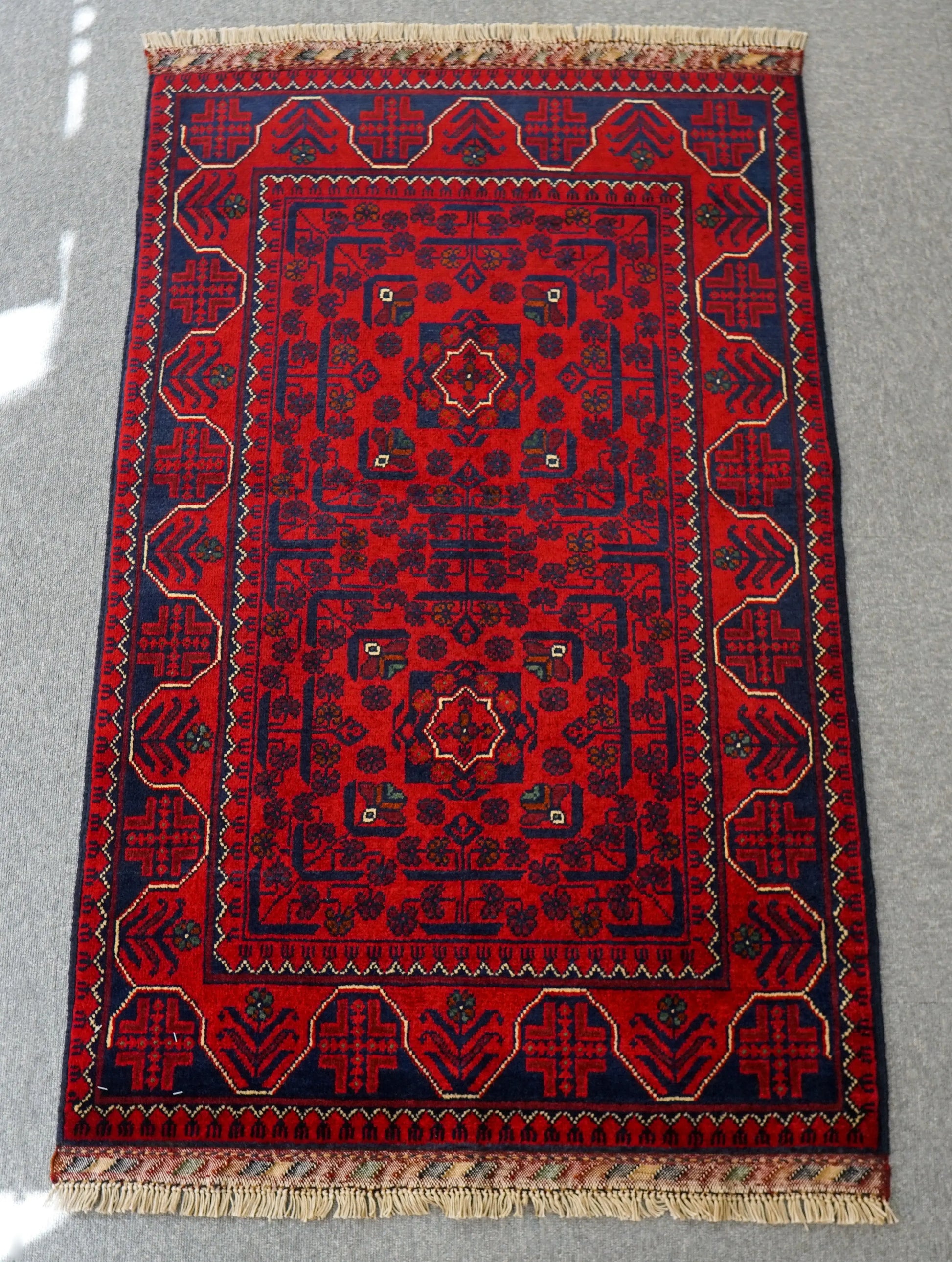 135×81cm アフガニスタン手織り絨毯 カールモハメディ ペルシャ絨毯 Decorworks