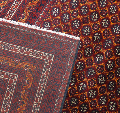 295×190cm アフガニウタン 手織り絨毯 ホジャロシュナイ トルクメン ボハララグ Decorworks
