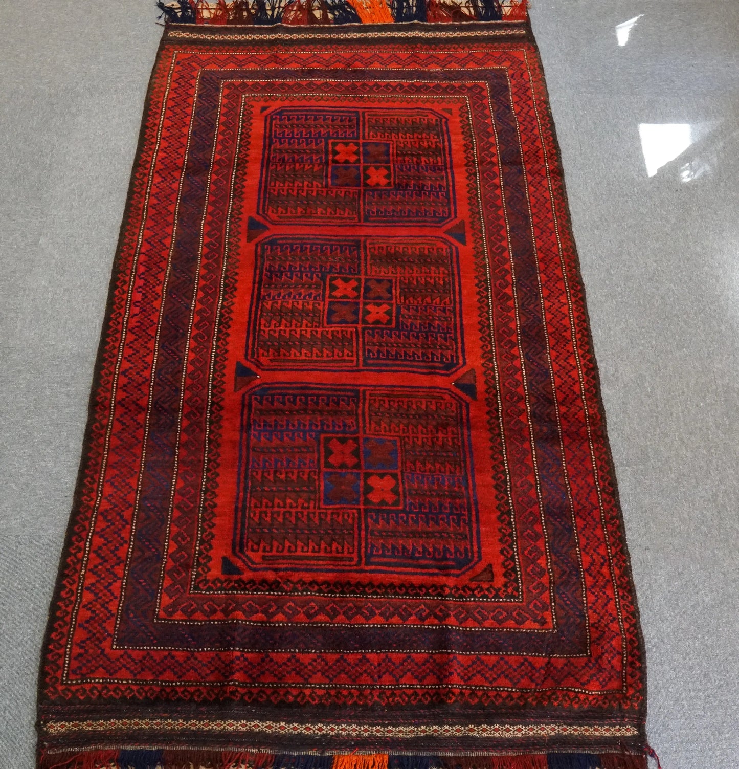 235x124cm バルーチ ヴィンテージラグ 手織り絨毯 Decorworks
