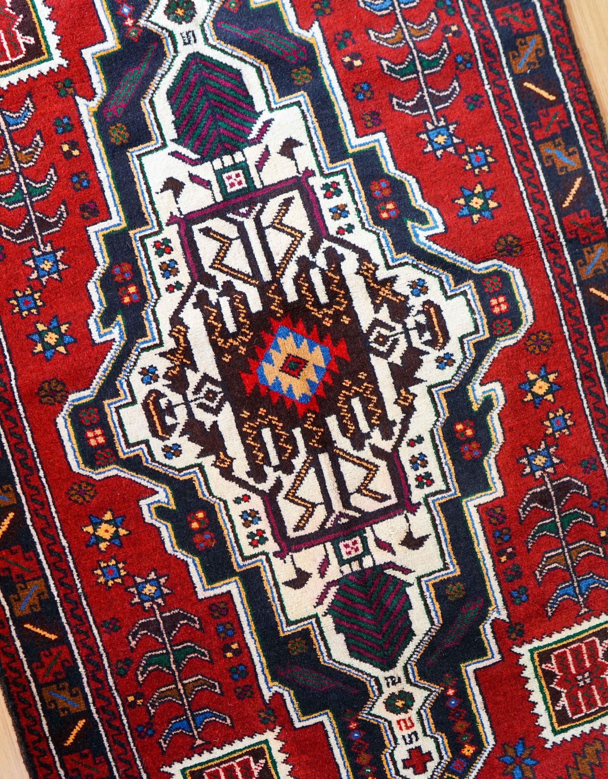  ペルシャ 絨毯 バルーチ 手織り トライバルラグ 163×95cm