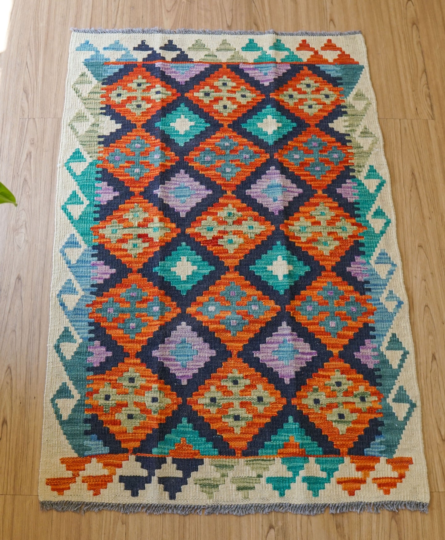 アフガニスタン 手織りキリム118×81cm トライバルラグ