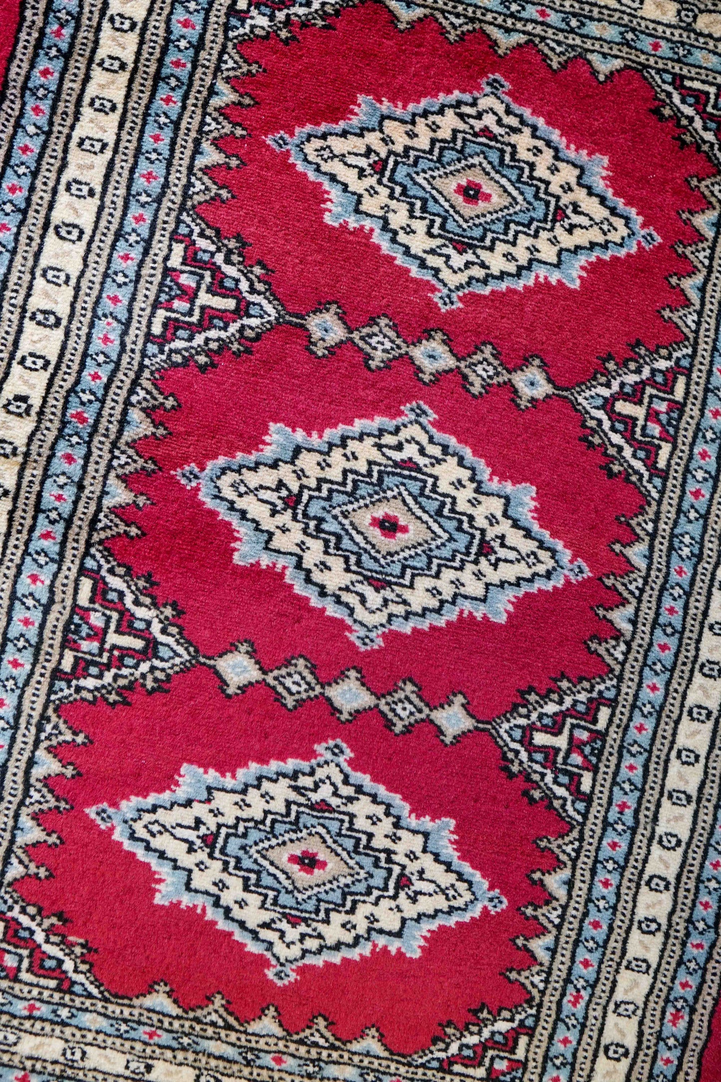  パキスタン手織り絨毯 玄関マット 88×65cm