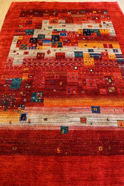 ペルシャ絨毯 カシュクリ ギャッベ リズバフトギヤべ 240×172cm