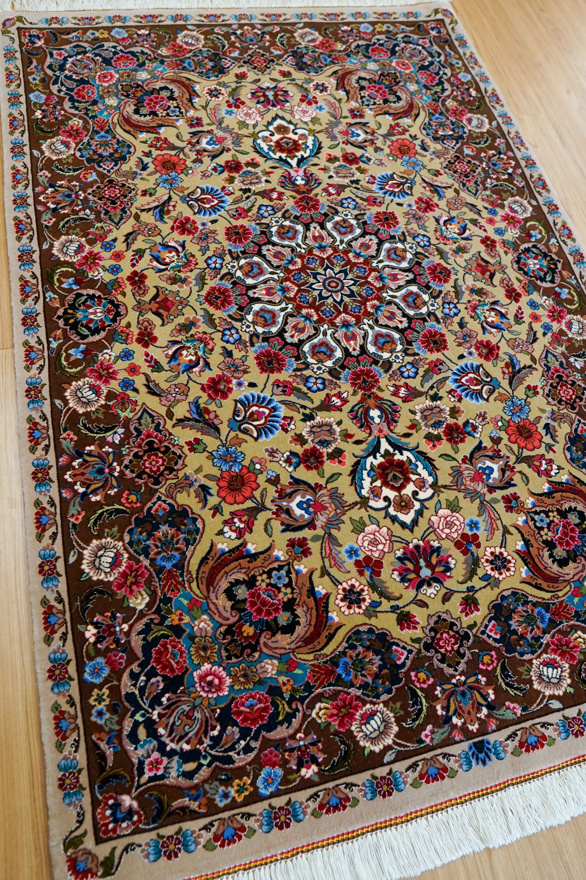  ペルシャ絨毯 イラーム産 約162×104cm｜コルクウール＆シルク