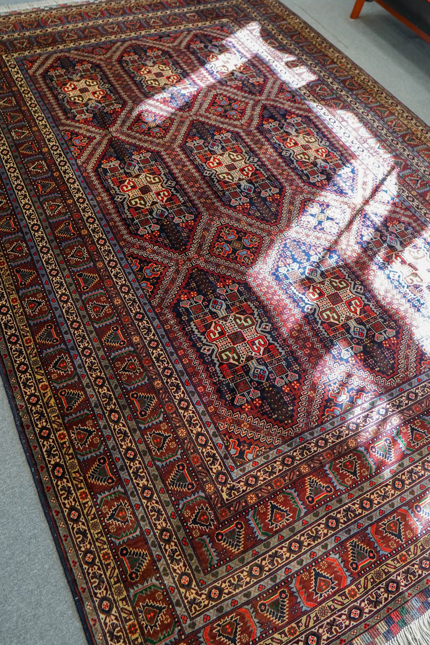 295×195cm アフガニスタン トルクメン　手織り絨毯　 トライバルラグ Decorworks