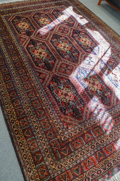 295×195cm アフガニスタン トルクメン　手織り絨毯　 トライバルラグ Decorworks