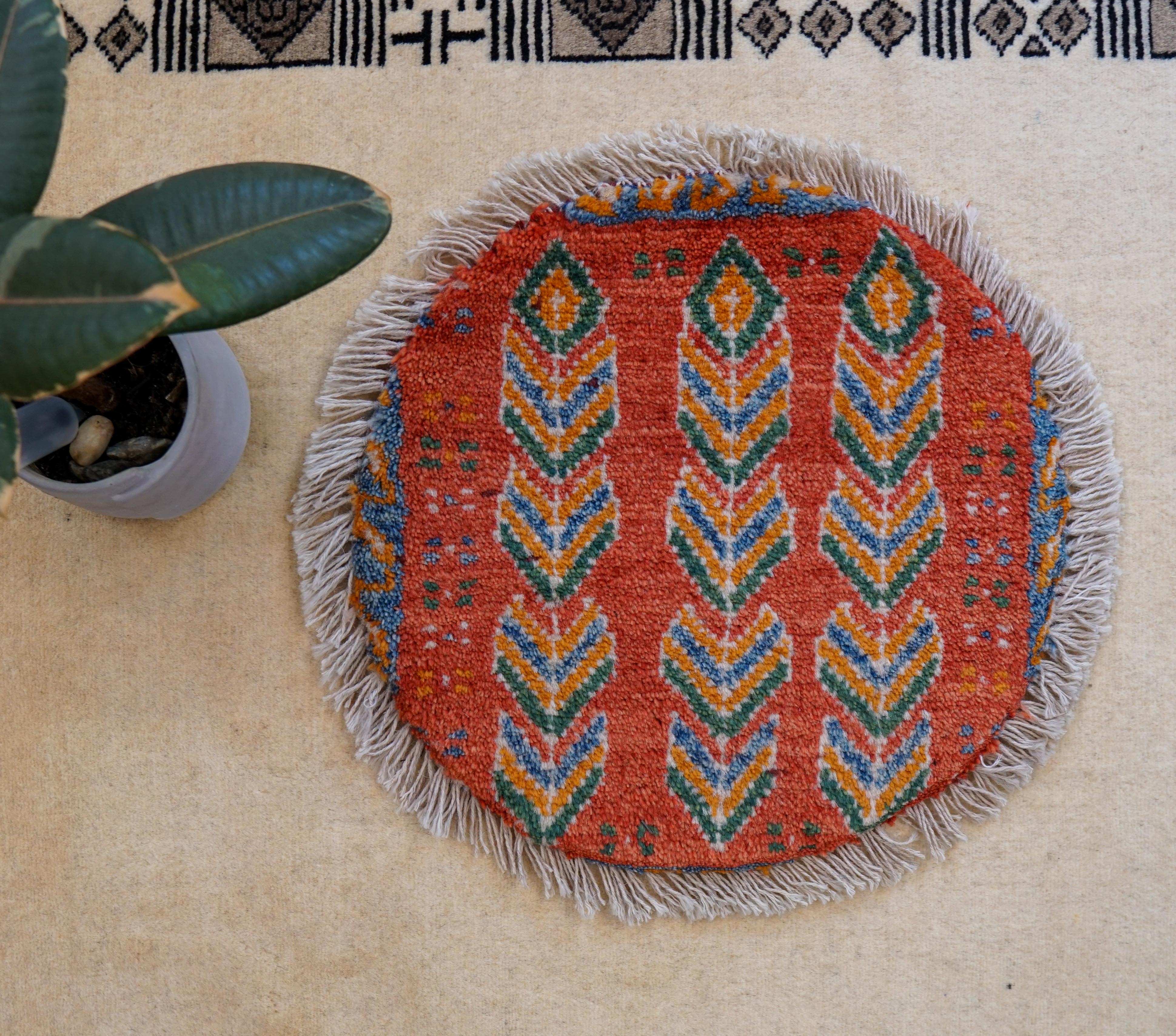 40×40cm ペルシャ絨毯 手織りギャッベ アマレ族 ギャベ – Decorworks