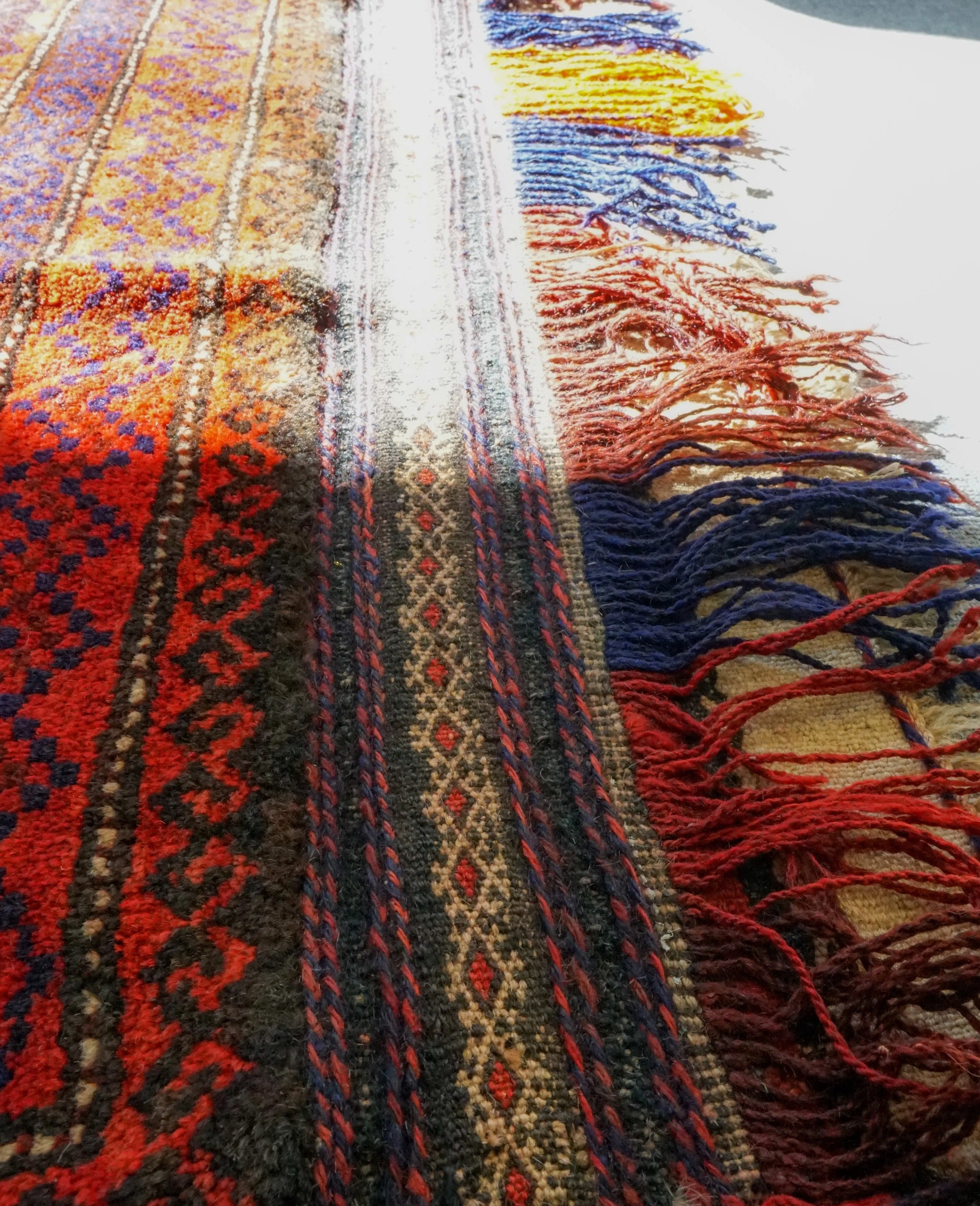 235x124cm バルーチ ヴィンテージラグ 手織り絨毯 Decorworks