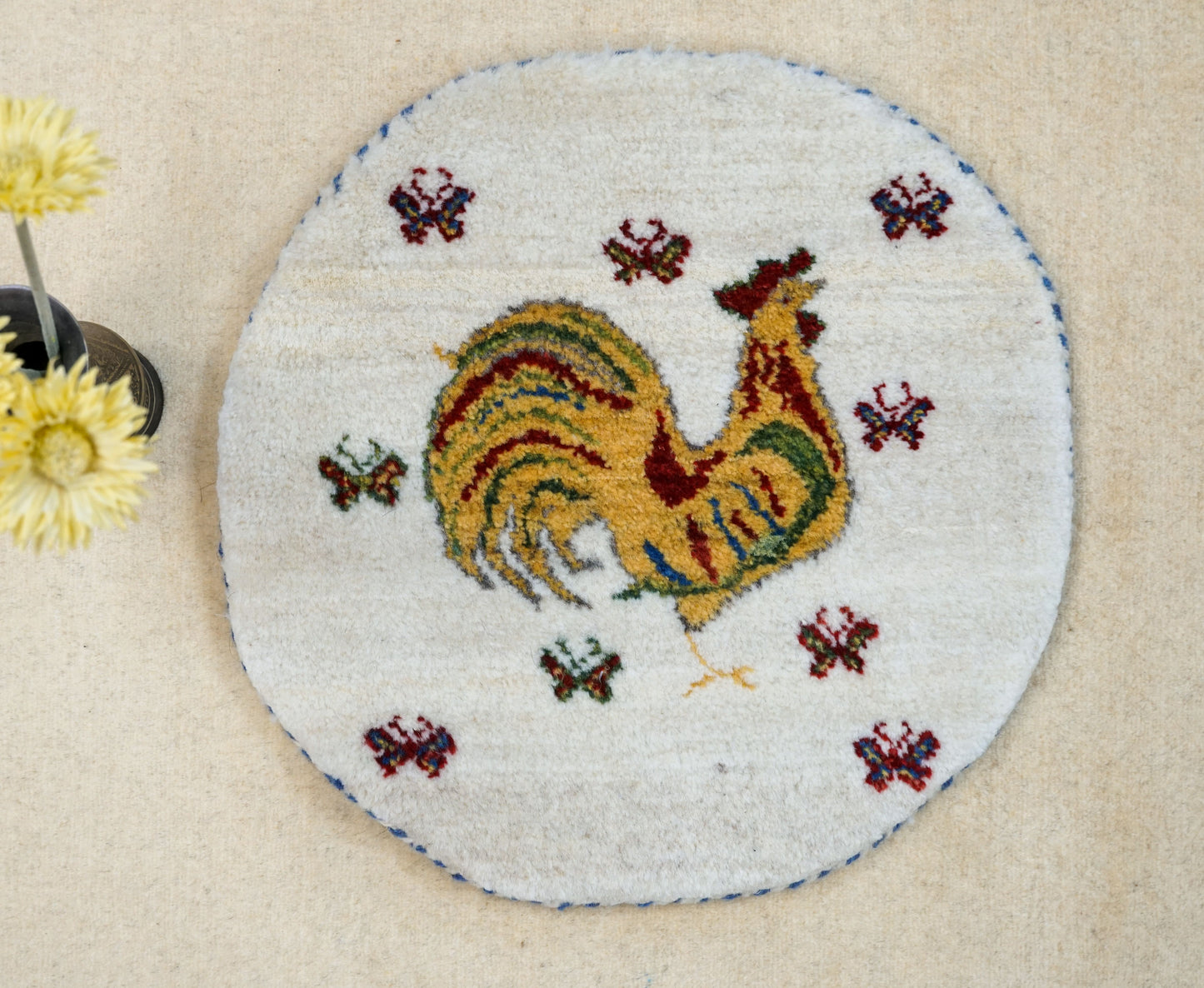 Collection ペルシャ絨毯 手織りギャッベ カシュクリ族ギャッベ 40×40cm