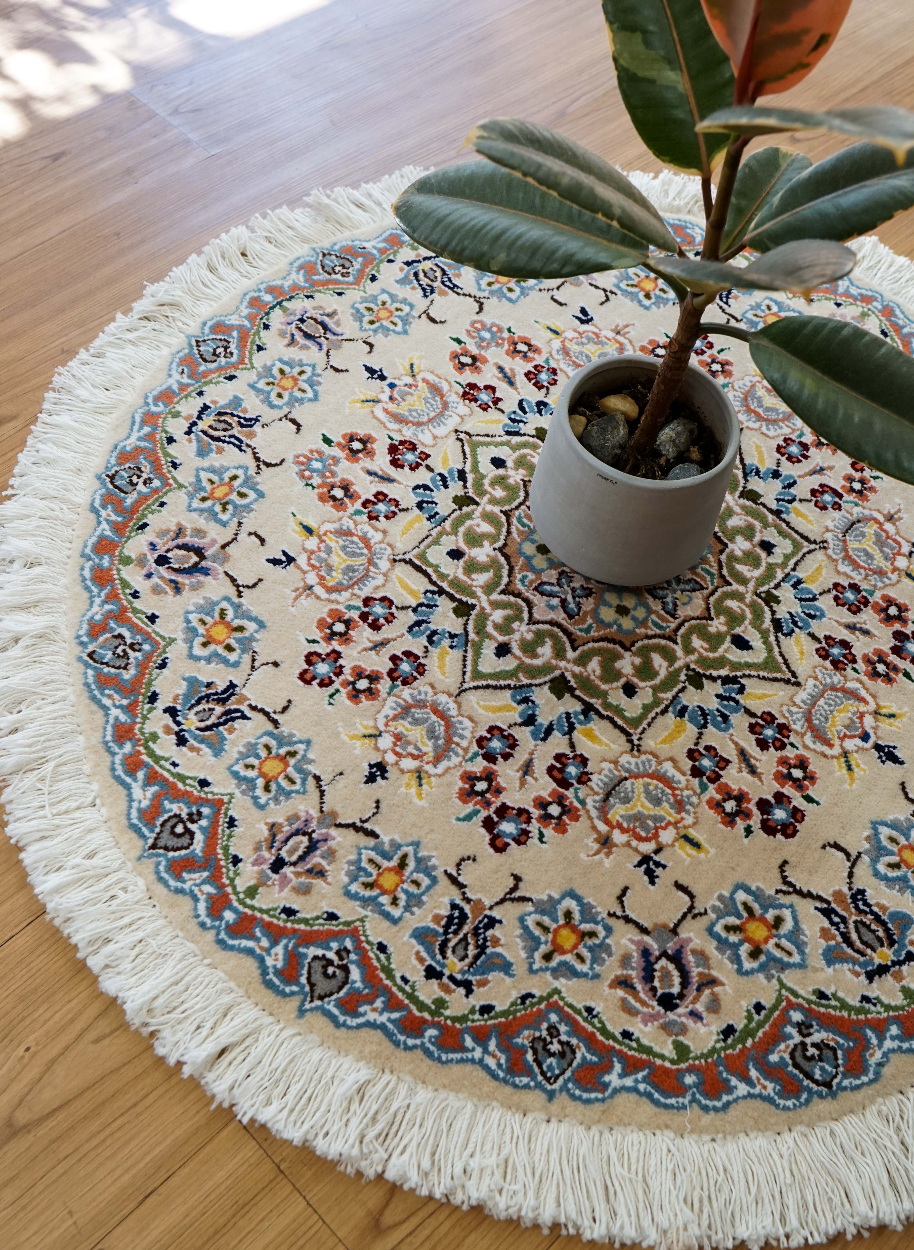 ペルシャ絨毯 ナイン 丸71cm – Decorworks