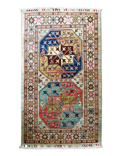  アフガン手織り絨毯 ガズニ 120×77cm トルクメンがら