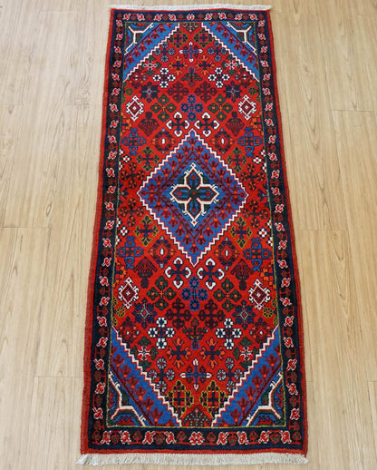  手織りペルシャ絨毯 オールド メイメ産 ランナー 155×59cm｜トライバルラグ