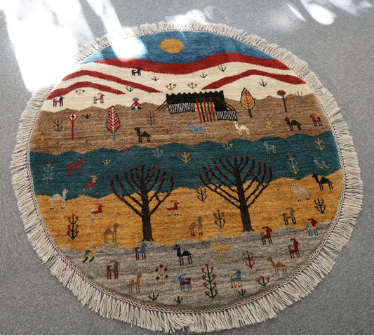 100×100cm   ペルシャ手織りカシュクリギャッベ Decorworks