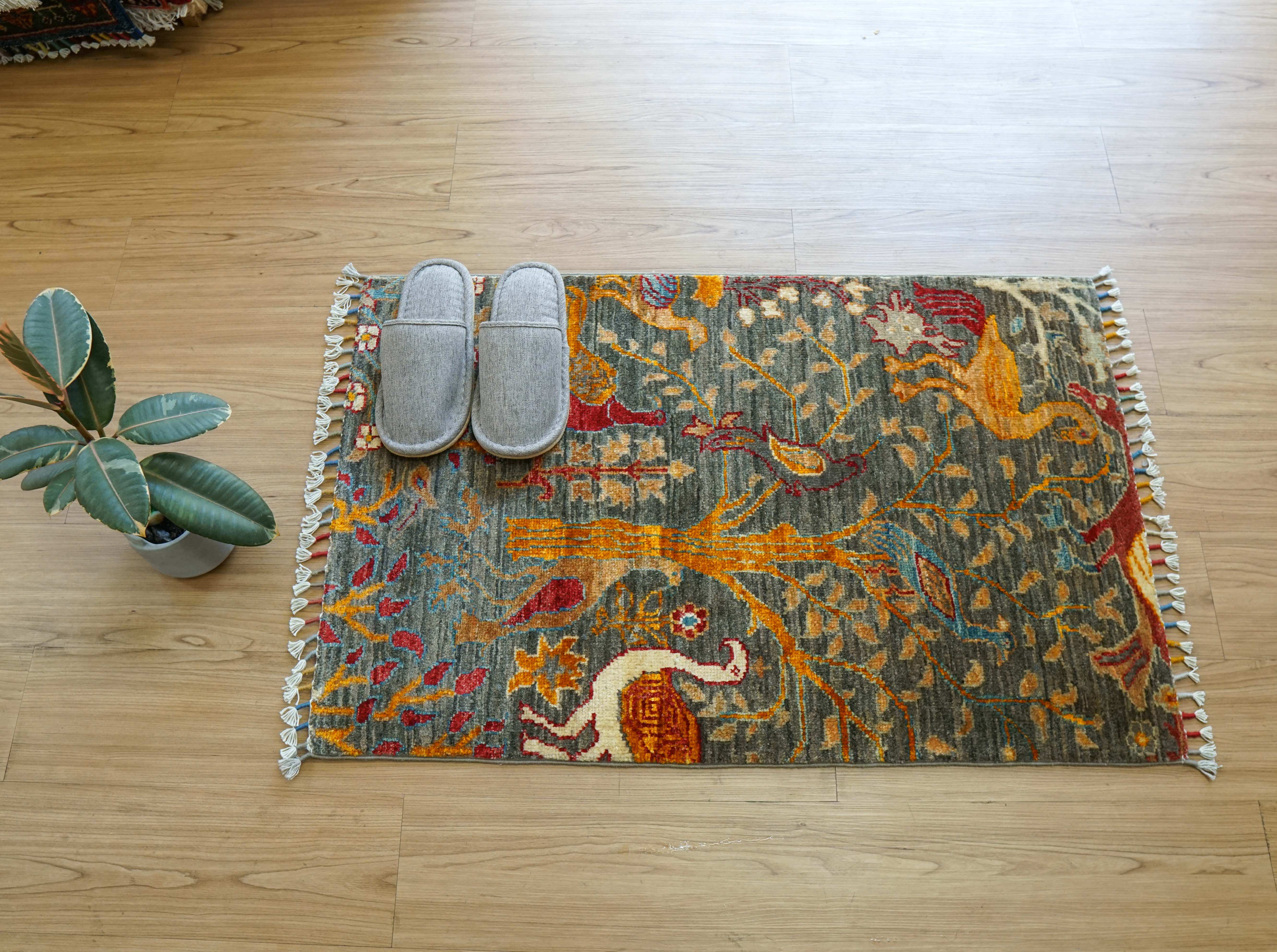 アフガンガズニギャッベ アフガニスタン手織り絨毯 ガズニ ギャッベ 95×62cm – Decorworks