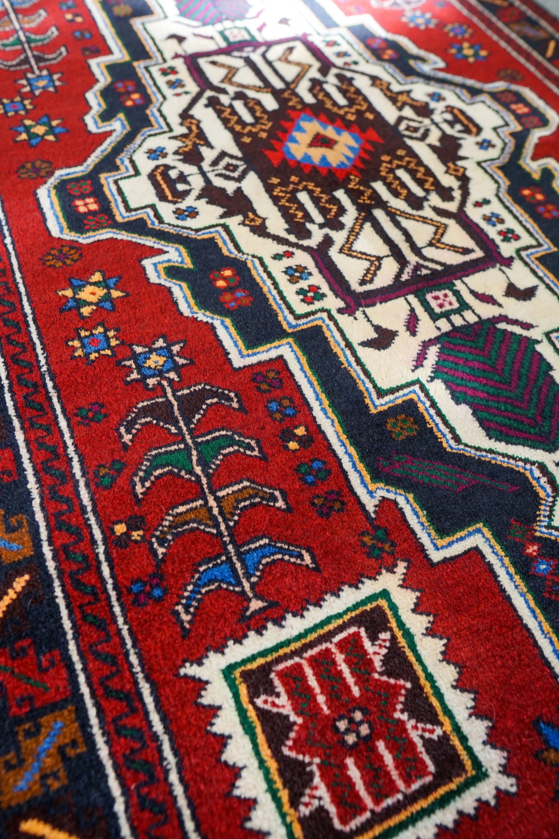 163×95cm ペルシャ 絨毯 バルーチ 手織り トライバルラグ Decorworks