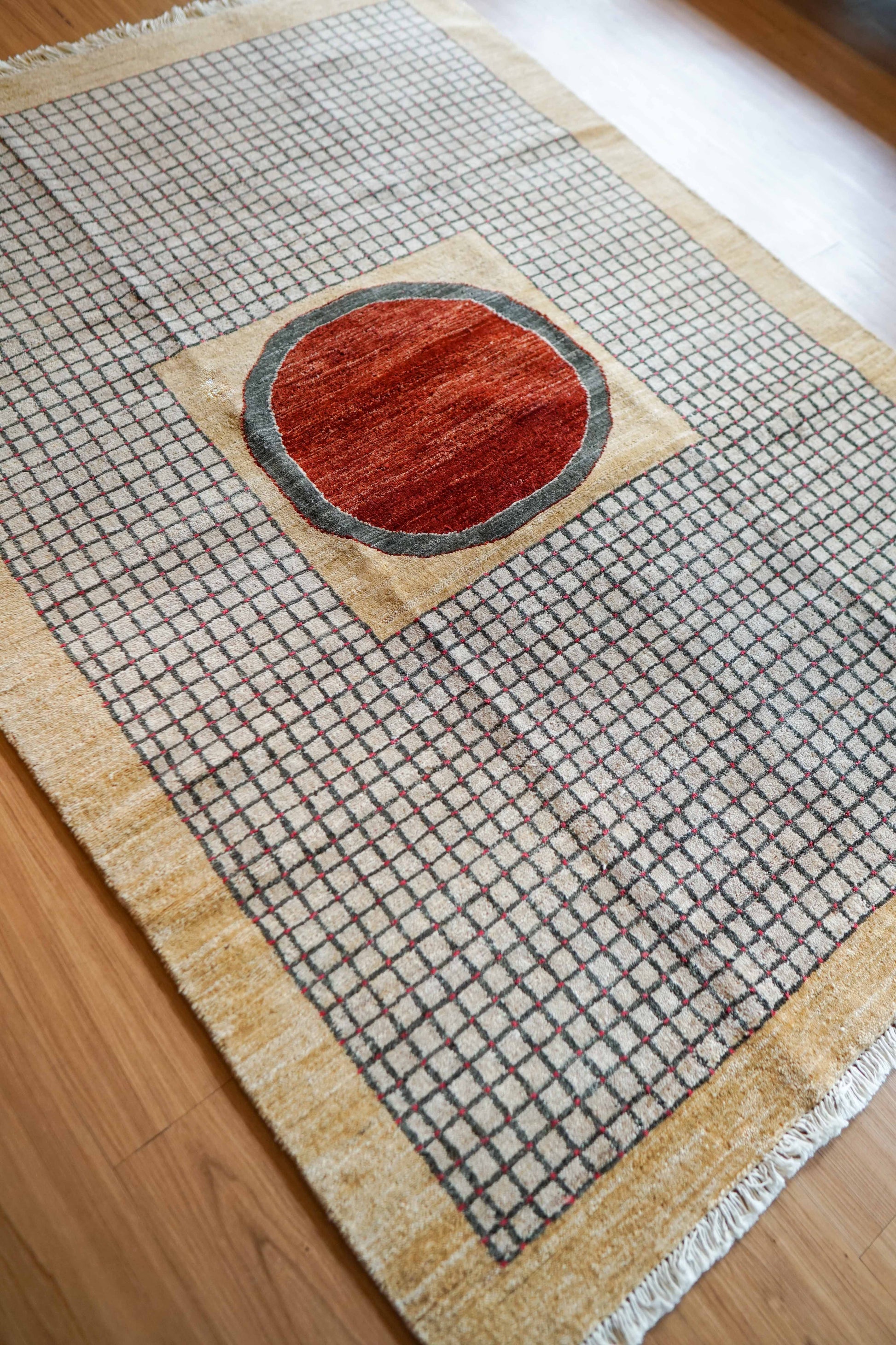  ガズニウール手織りギャッベ ラグ ギャベ 180cm×130cm  ペルシャ絨毯