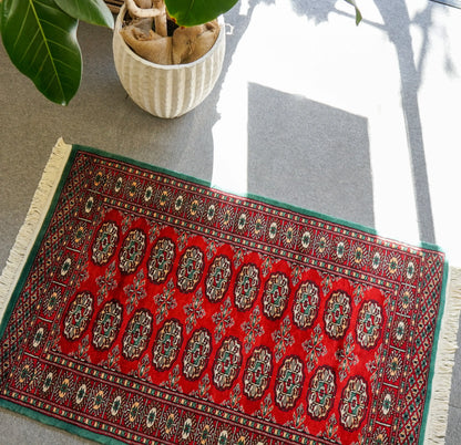 120×80cm  手織りパキスタン絨毯 トルクメン ボハララグ Decorworks