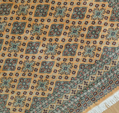  パキスタン手織り絨毯 ジャルダール柄 250×206cm｜ニュージーランド産メリノウール使用 ハンドノット