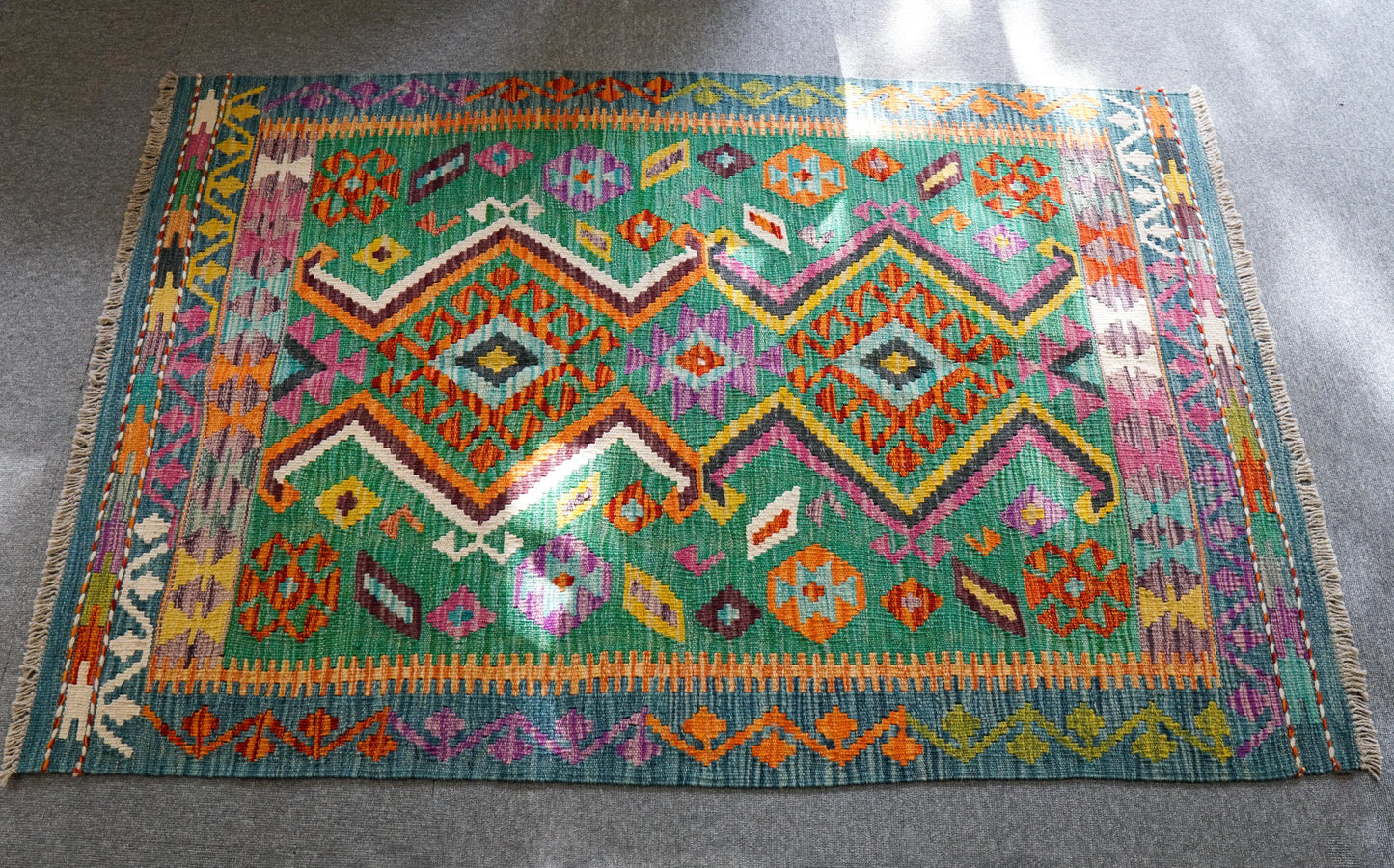 147×100cm　　アフガニスタン　手織り　キリム　　 Decorworks