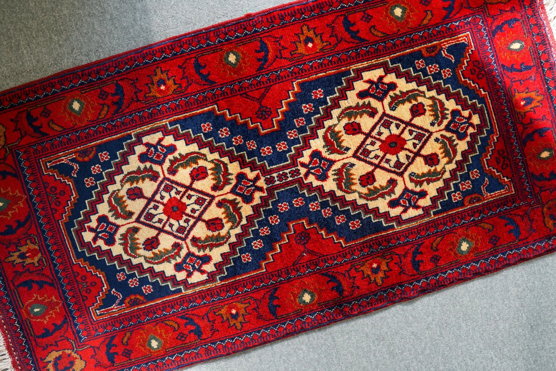 106×53cm アフガン手織り絨毯 カールモハメディ Decorworks