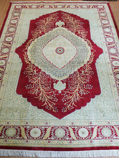  パキスタン手織り絨毯 305×215cm｜トルコ結びが