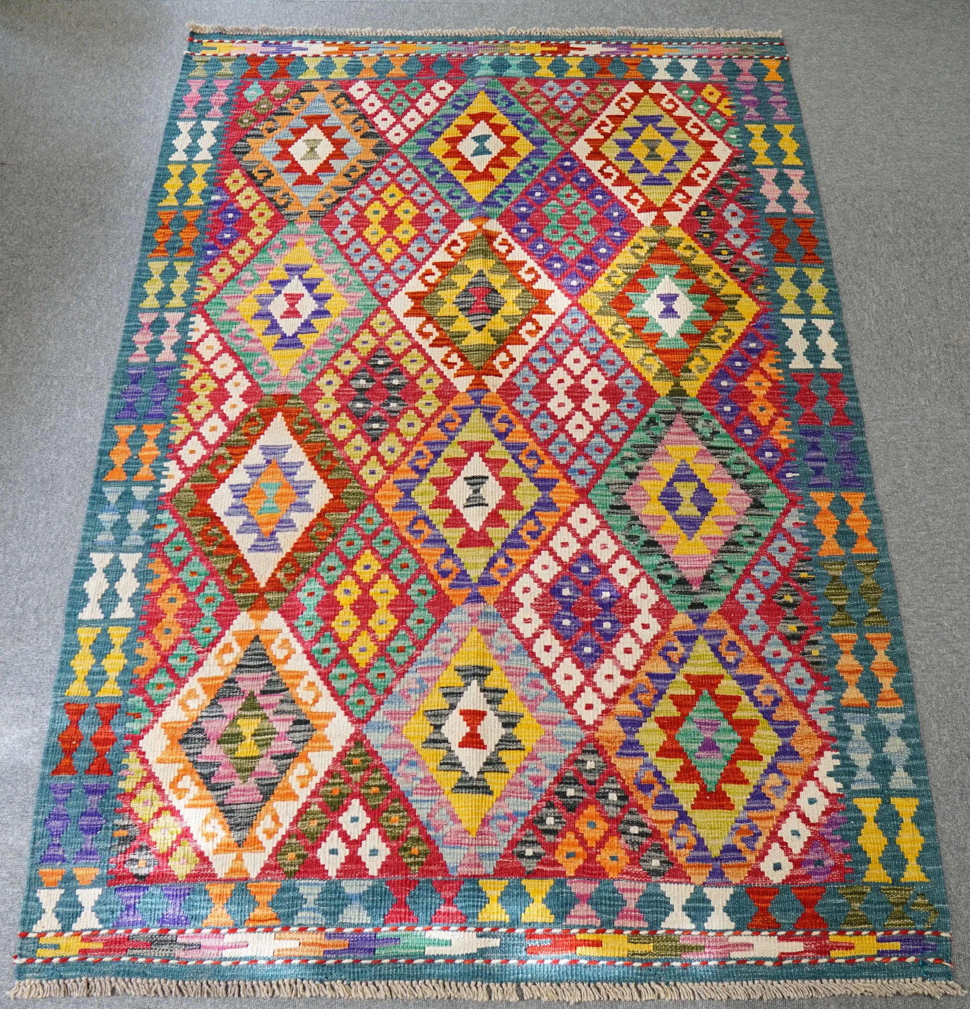 184×128cm　アフガニスタン　手織りキリム　　 Decorworks