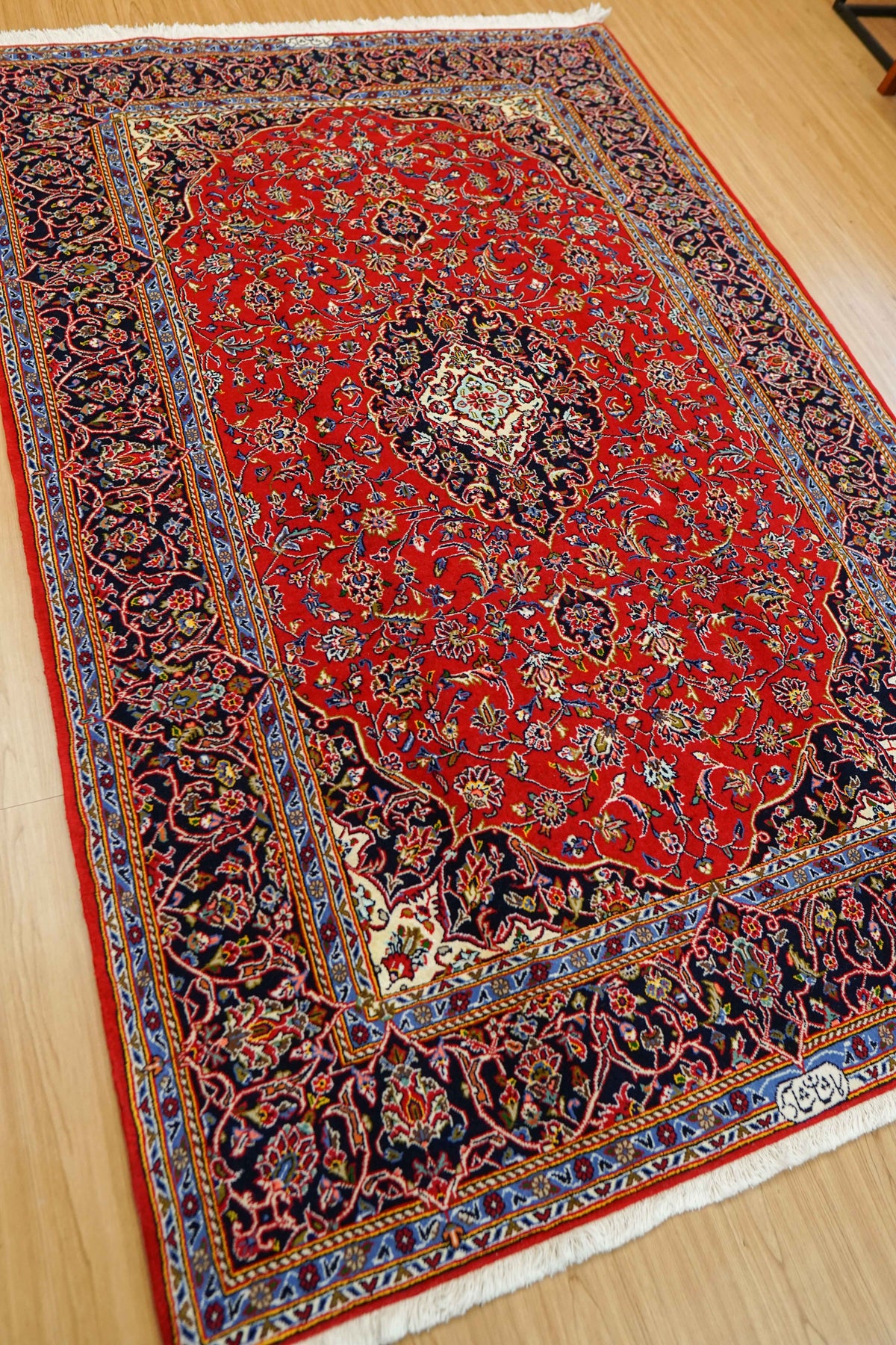  ペルシャ絨毯 カシャーン産 (カシャン) シャドサル工房 225×150cm
