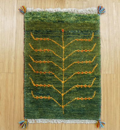  ペルシャ絨毯 手織りギャッベ アマレ族 64×41cm