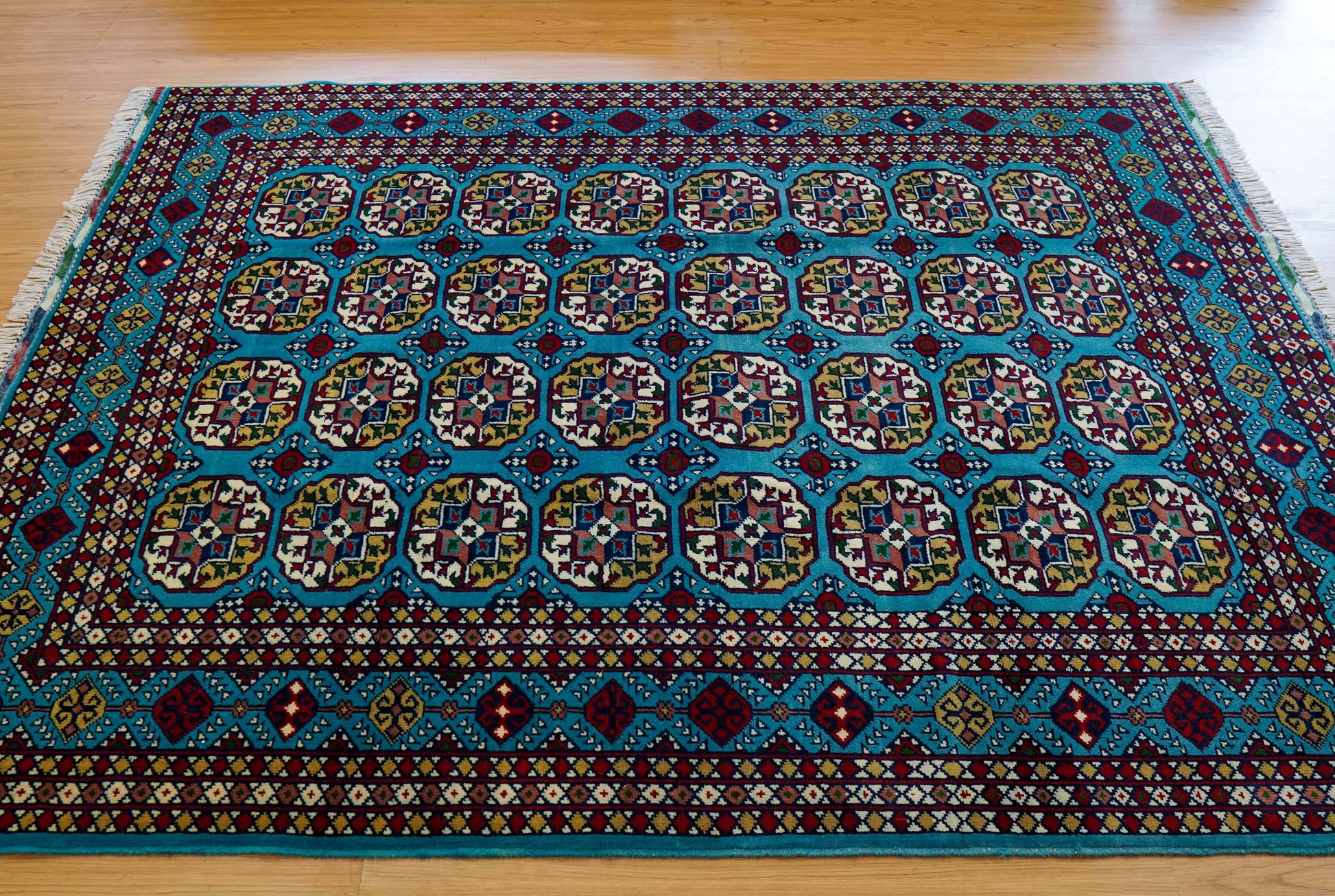  トルクメン ボハララグ 手織り絨毯　210×155cｍ