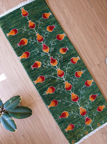 ペルシャ絨毯 カシュクリギャッベ リズバフトギャベ 117×43cm ランナー