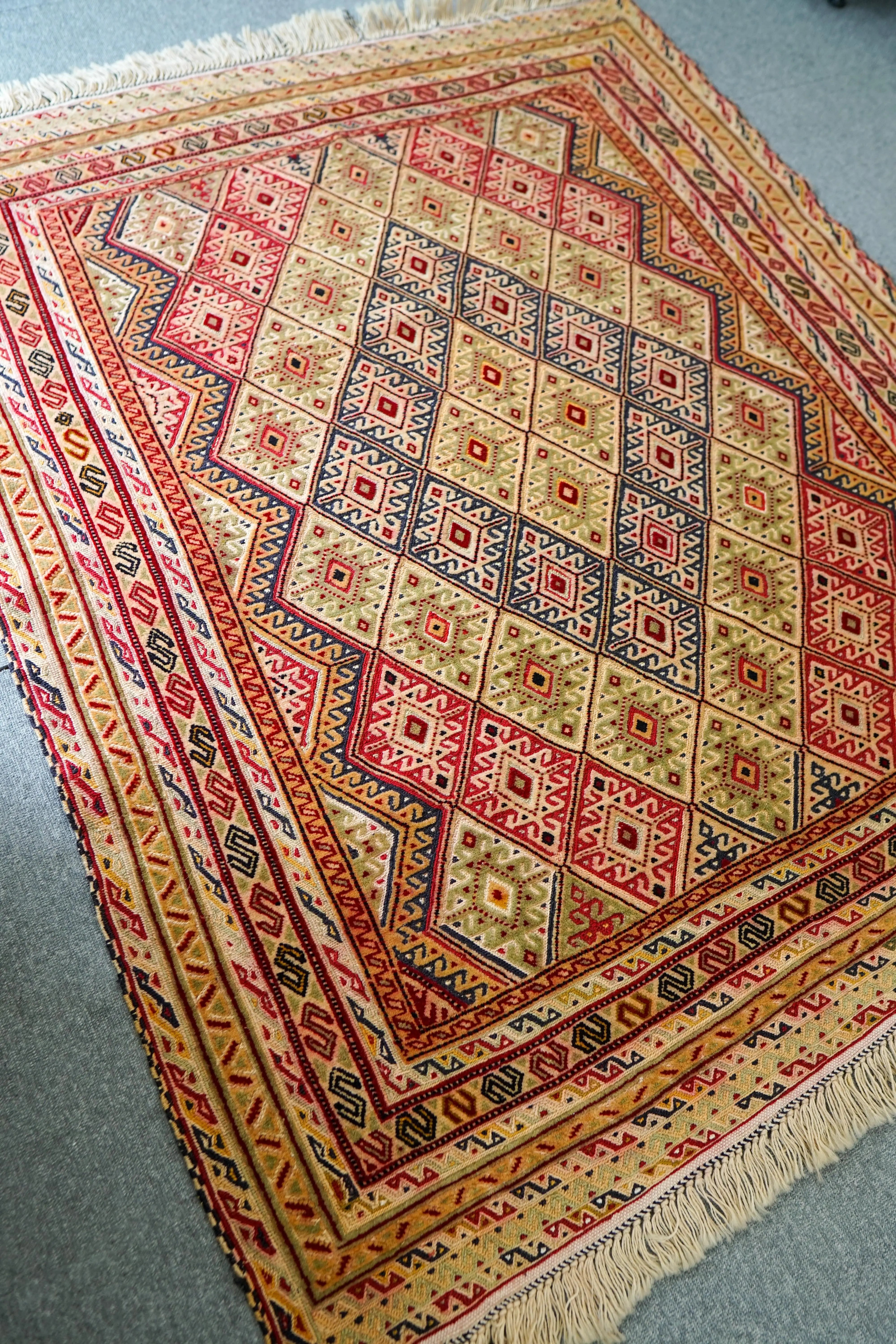 アフガニスタントライバルラグ 手織り絨毯 size:115×77cm 115×76cm