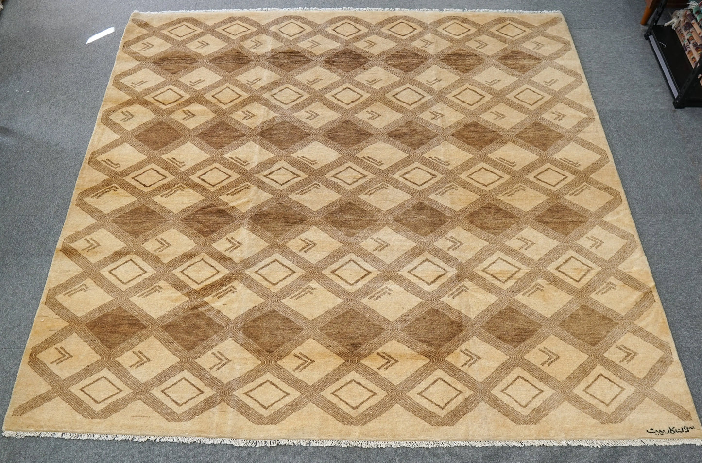 190×198cm   パキスタン手織りギャッベ Decorworks