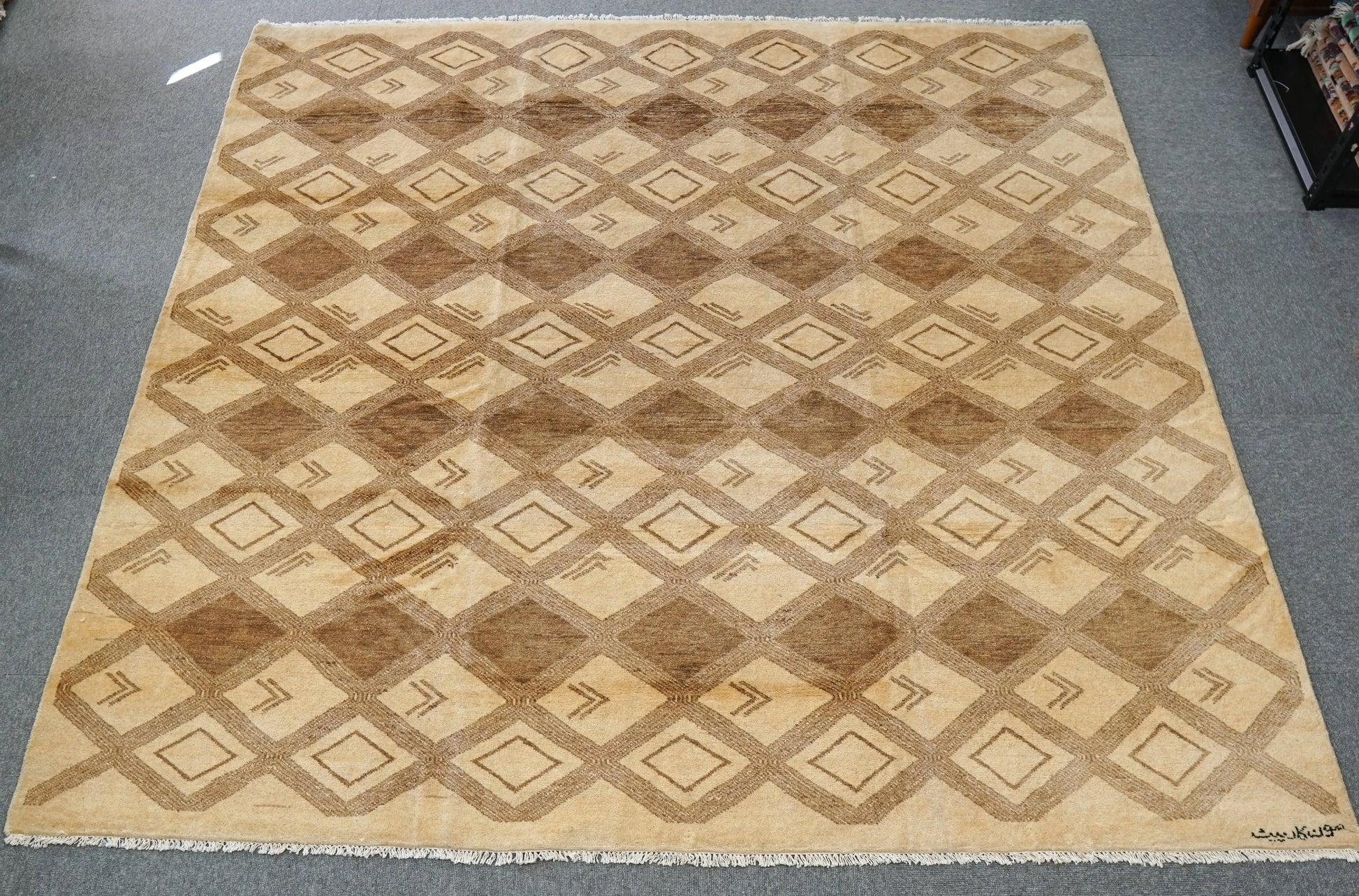 190×198cm   パキスタン手織りギャッベ Decorworks