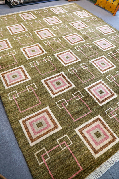  アフガニスタン手織り絨毯 ガズニーウール ギャッベ 310×250cm