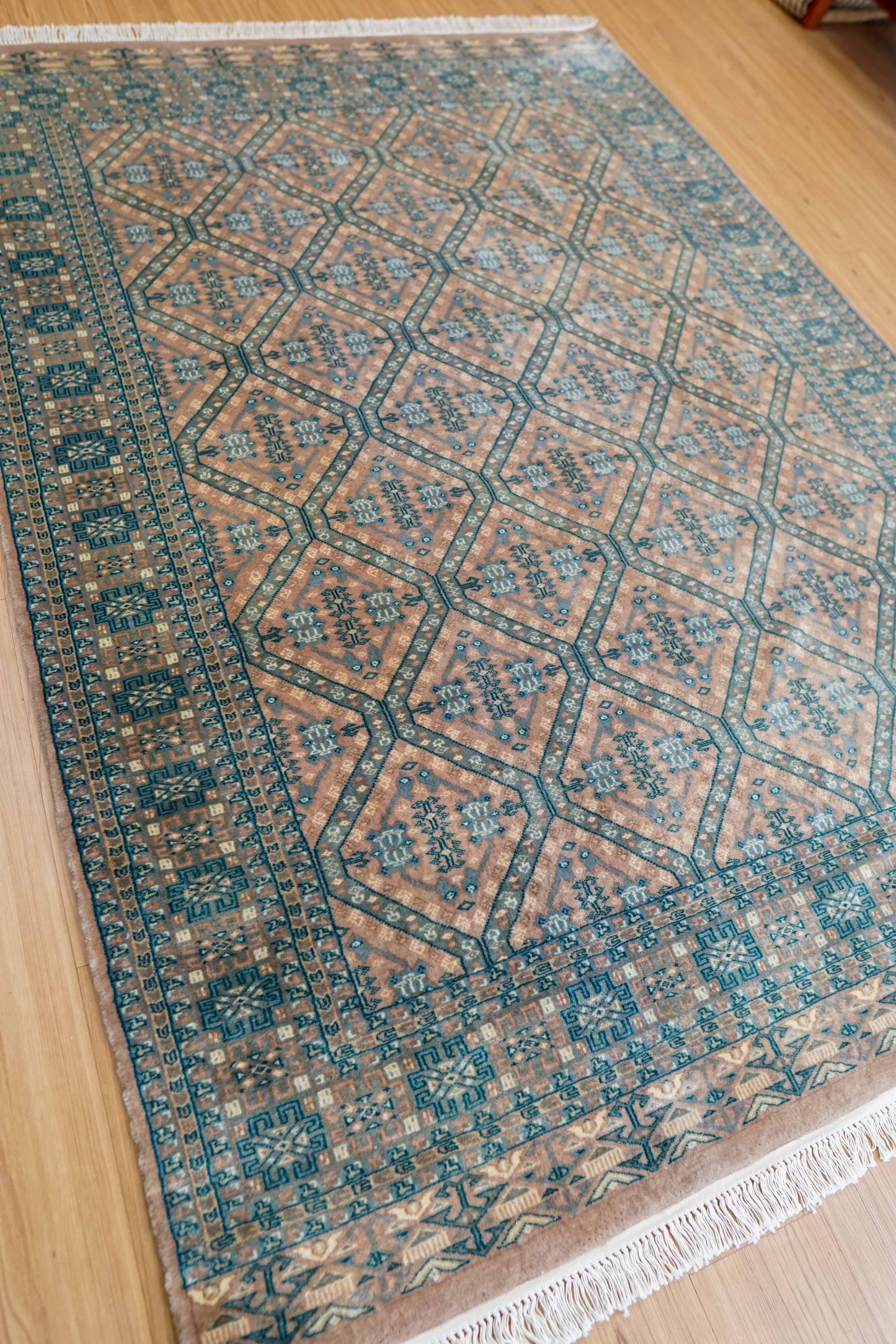  217×153cm パキスタン手織り絨毯 Fine quality11/22