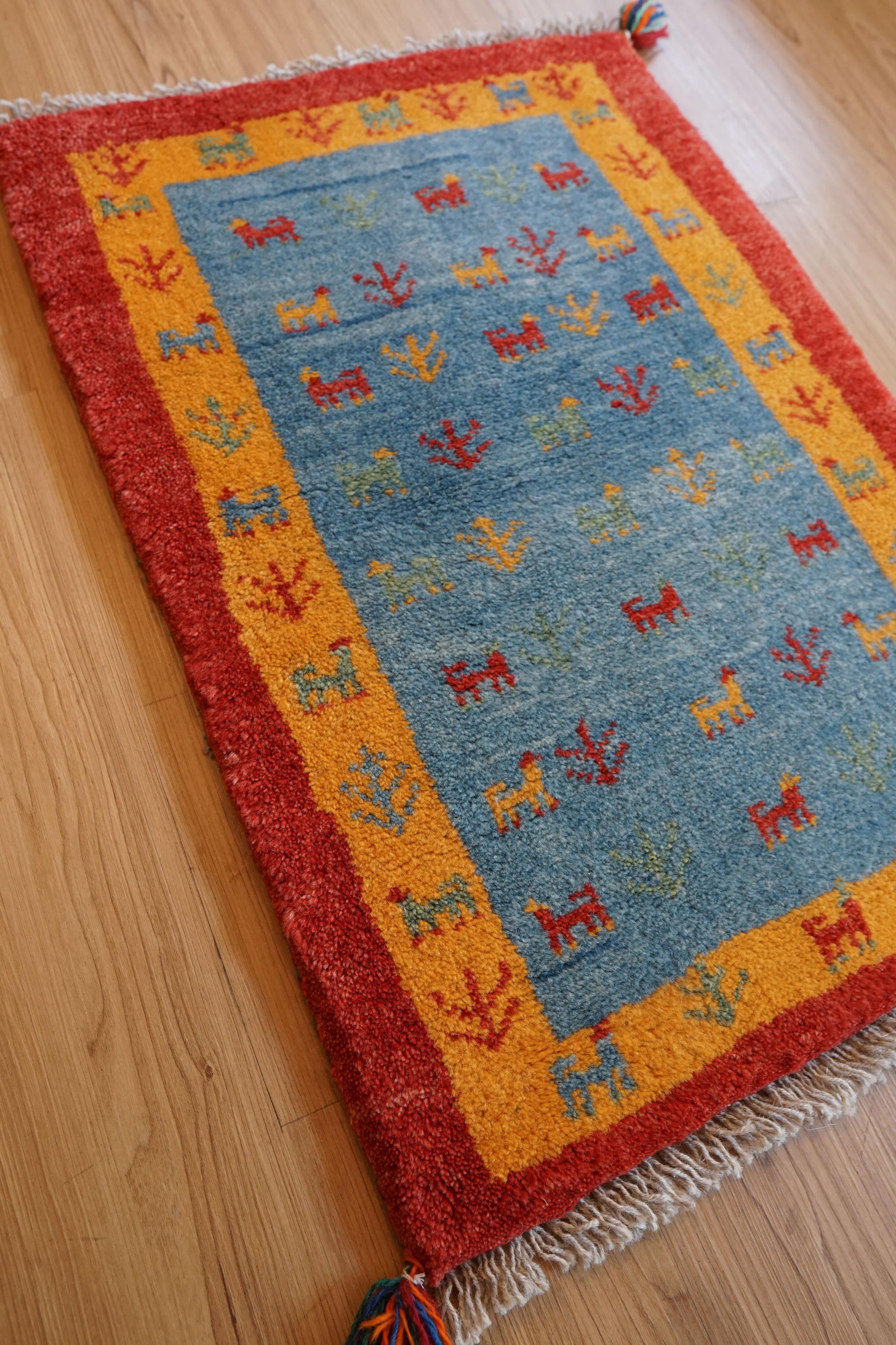 Collection ペルシャ手織りギャッベ 80×52cm アマレ族 ウールラグ