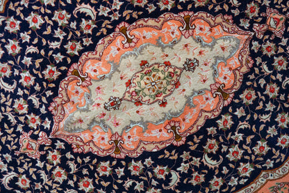 Collection ペルシャ手織り絨毯 タブリーズ産 丸い 145×98cm ウール＆シルク