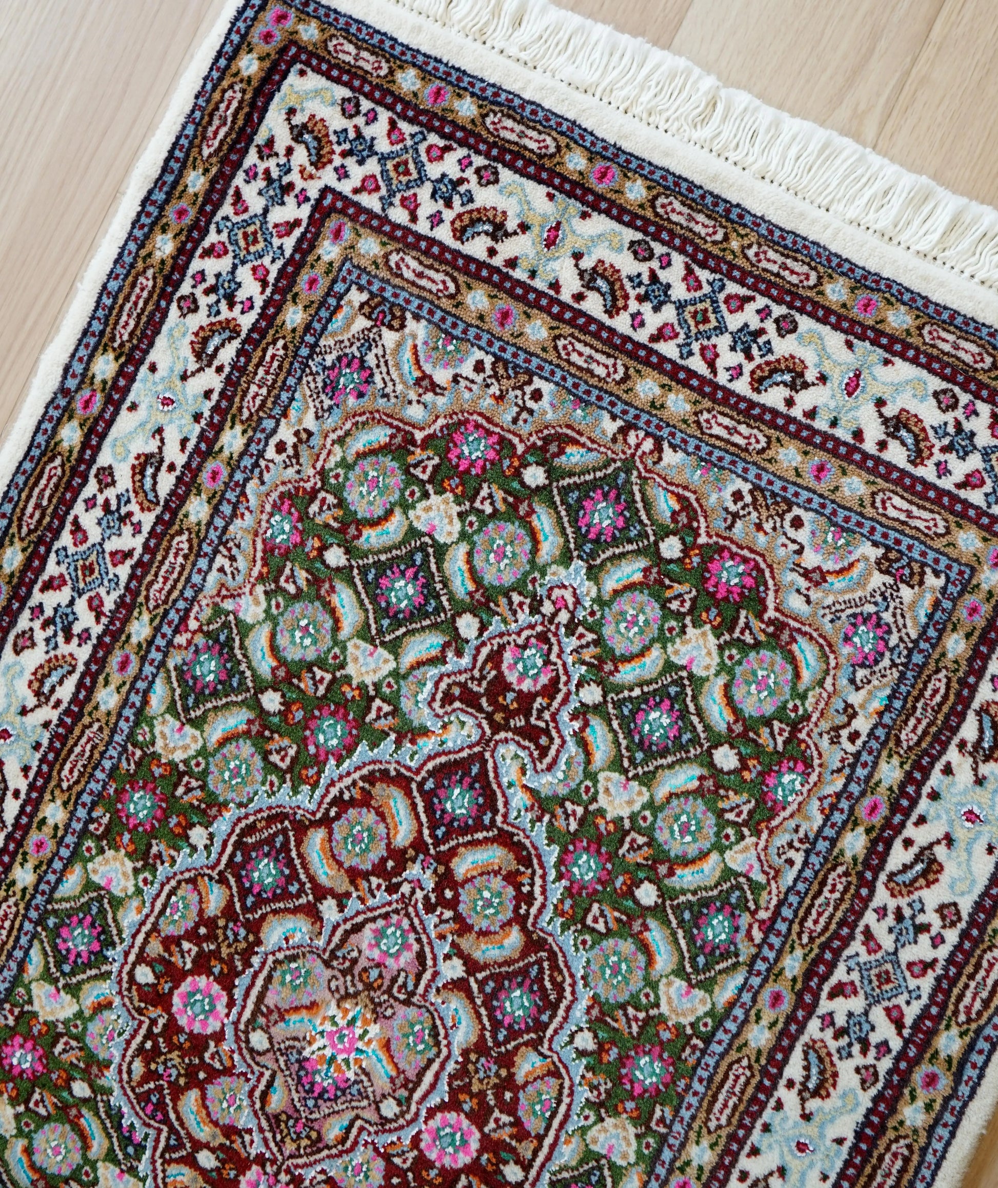 90×59cm   ペルシャ 手織り絨毯 Decorworks