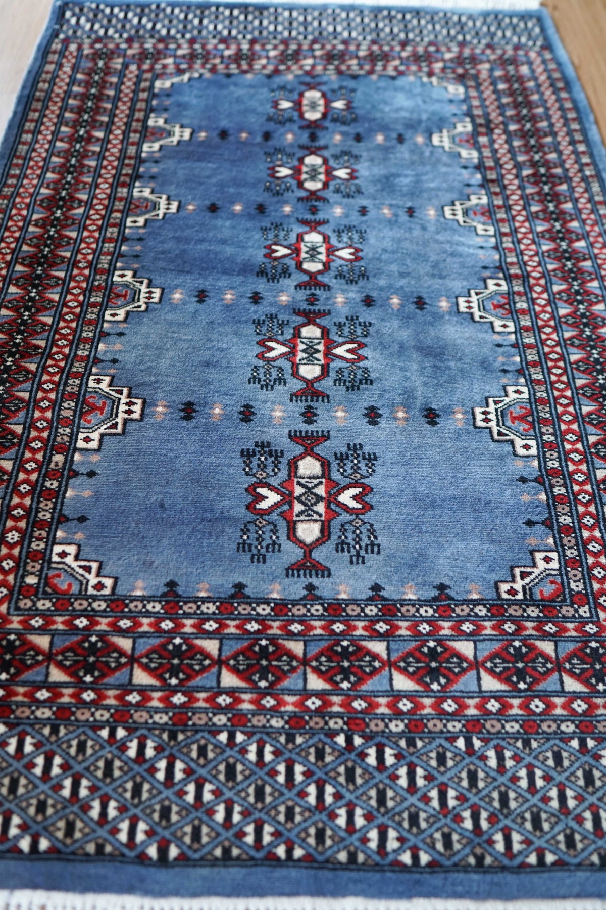  パキスタン手織り絨毯 120×82cm｜メリノウール