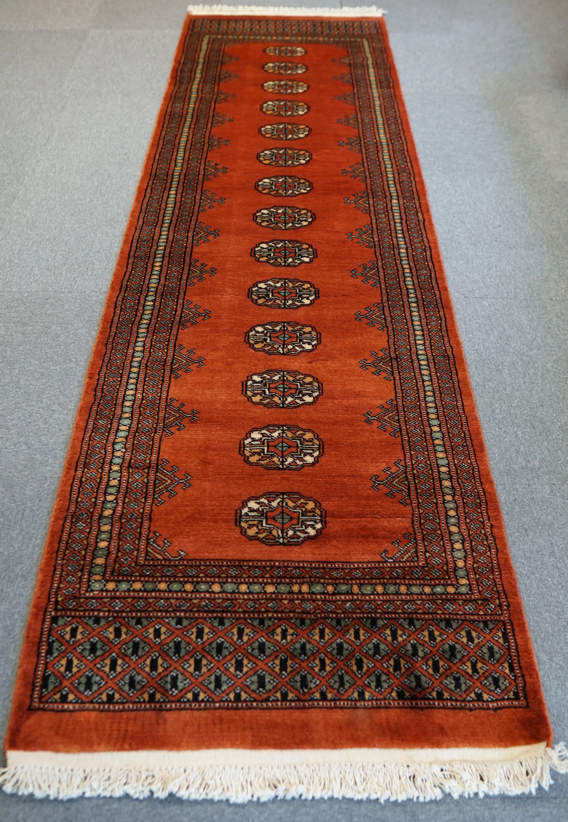 256×78cm パキスタン手織り絨毯 トルクメン ボハララグ Decorworks