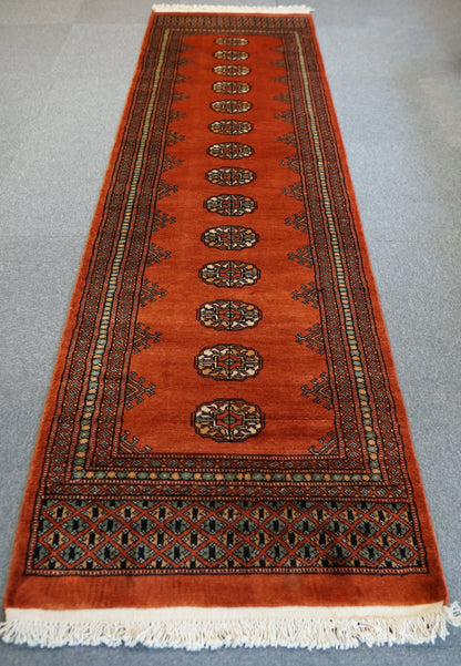 256×78cm パキスタン手織り絨毯 トルクメン ボハララグ Decorworks