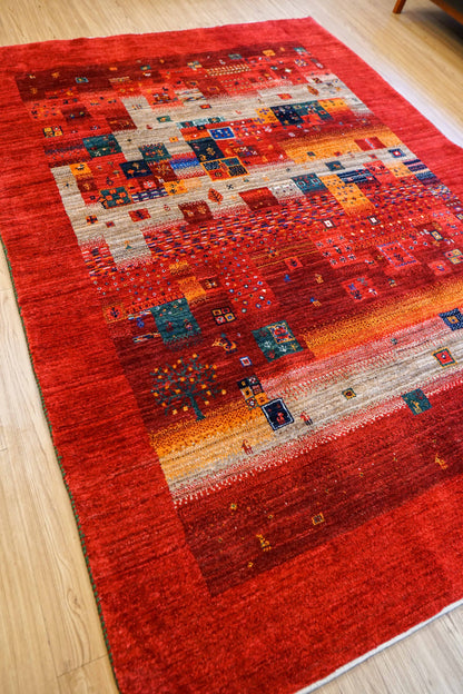 ペルシャ絨毯 カシュクリ ギャッベ リズバフトギヤべ 240×172cm